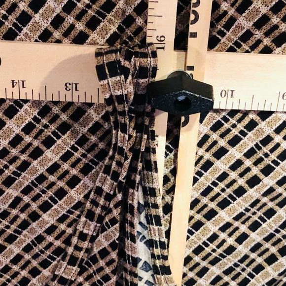 𝅺Faded Glory X-Large brown print maxi dress bias cut scoop neck - Picture 9 of 10